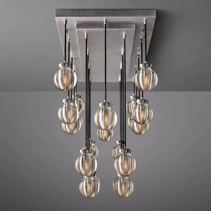 Augety Spherical Modern Rectangular Chandelier 54”