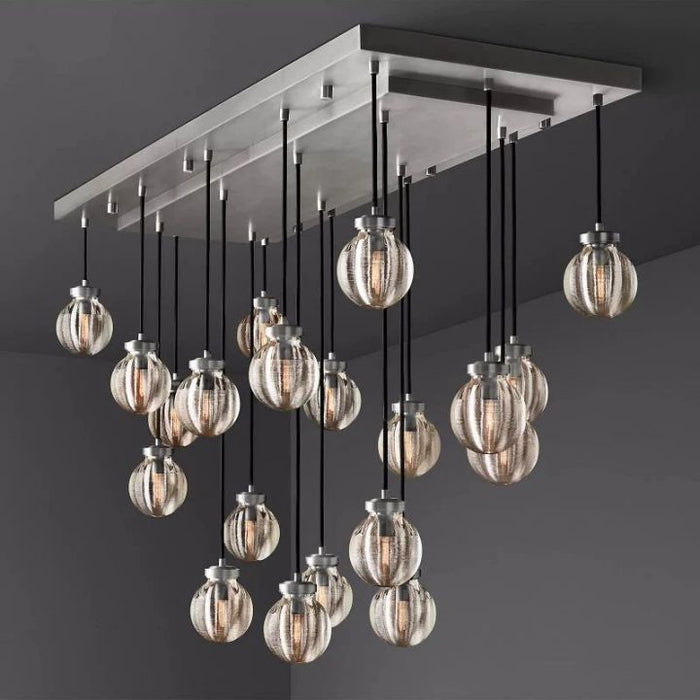 Augety Spherical Modern Rectangular Chandelier 54”