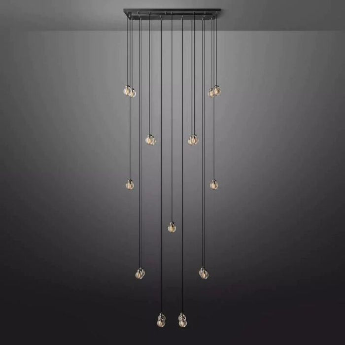 Augety Spherical Modern Rectangular Chandelier 54”