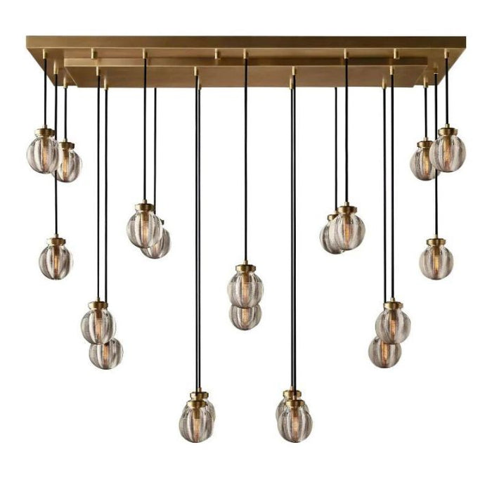 Augety Spherical Modern Rectangular Chandelier 54”