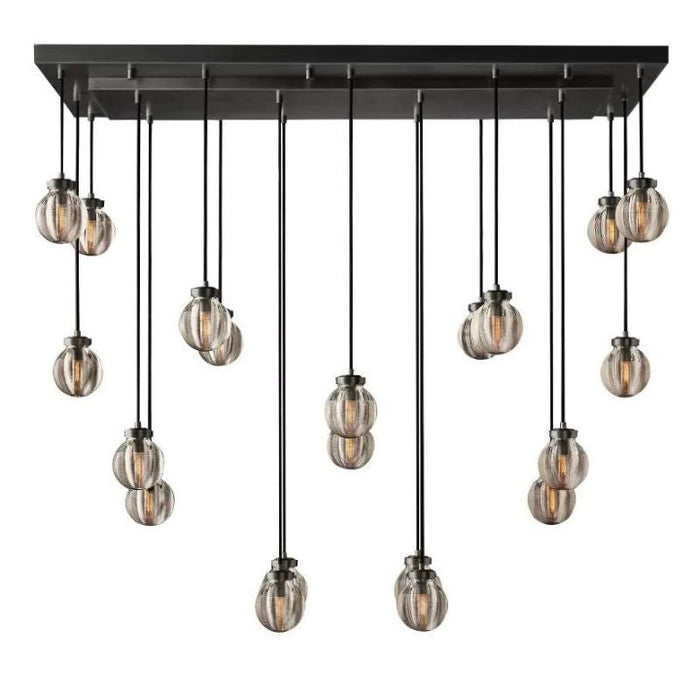 Augety Spherical Modern Rectangular Chandelier 54”