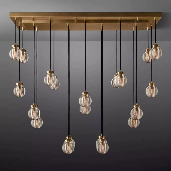 Augety Spherical Modern Rectangular Chandelier 54”