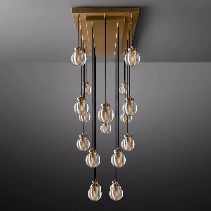 Augety Spherical Modern Rectangular Chandelier 54”