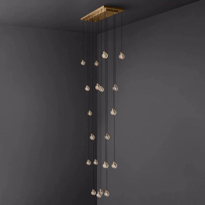 Augety Spherical Modern Rectangular Chandelier 54”