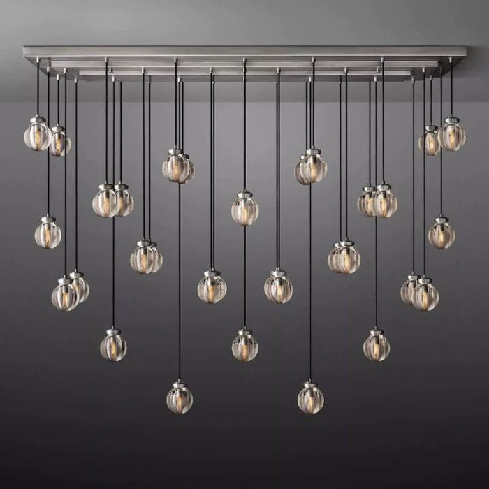 Augety Spherical Modern Rectangular Chandelier 72”