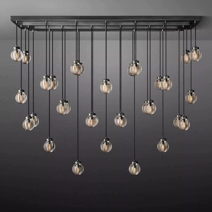 Augety Spherical Modern Rectangular Chandelier 72”