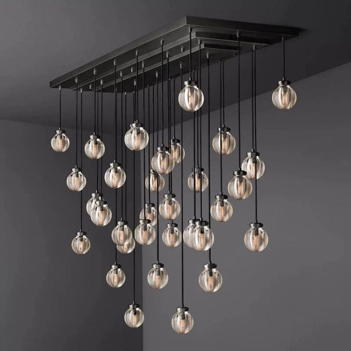 Augety Spherical Modern Rectangular Chandelier 72”