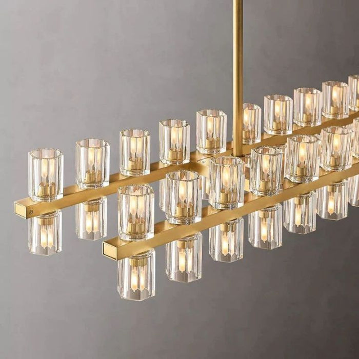 Aurora Wine-Glass Rectangular Chandelier 54"