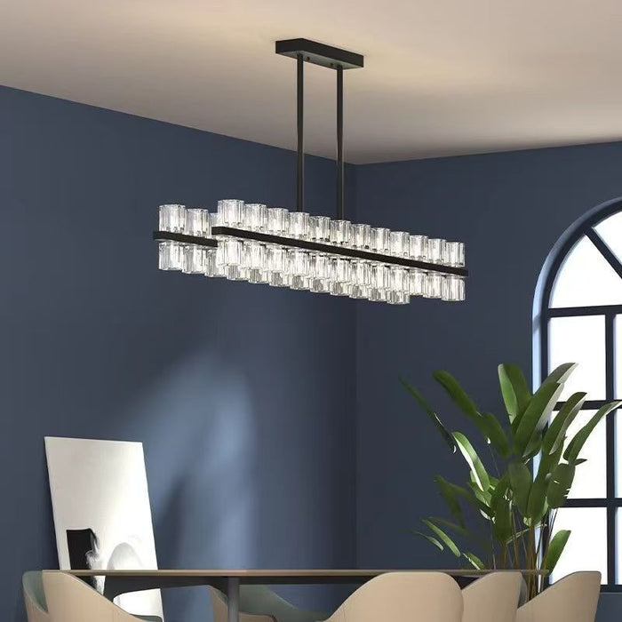 Aurora Wine-Glass Rectangular Chandelier 54"