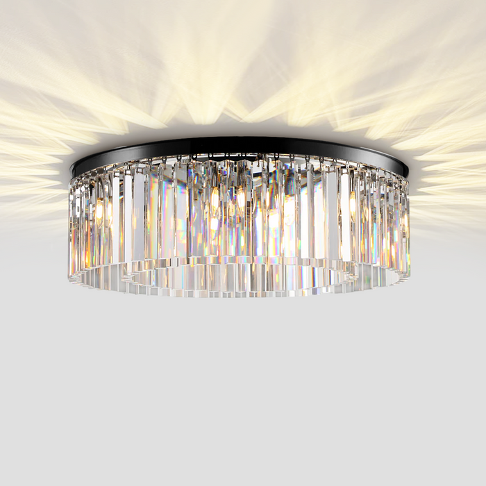 Falria 1-Tier Crystal Round Flushmount