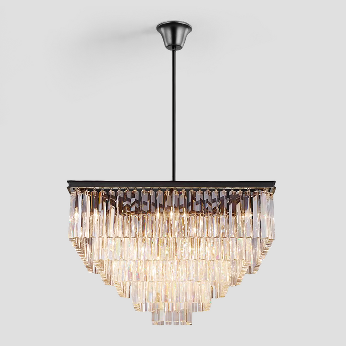 Falria 5-Tier Crystal Square Chandelier