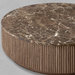 Mulholland Oak Wood & Stone Round Coffee Table_1