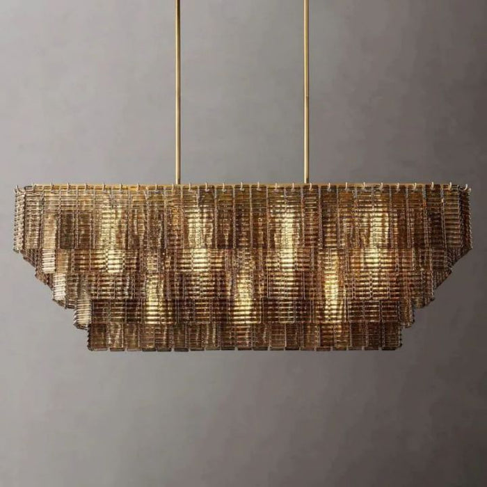 Viraag Smoke Rectangle Chandelier 59"