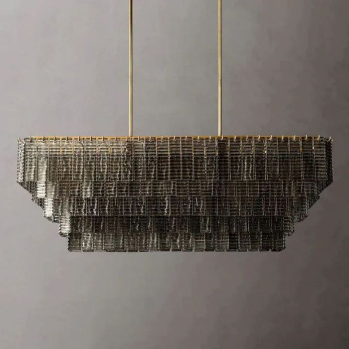 Viraag Smoke Rectangle Chandelier 59"