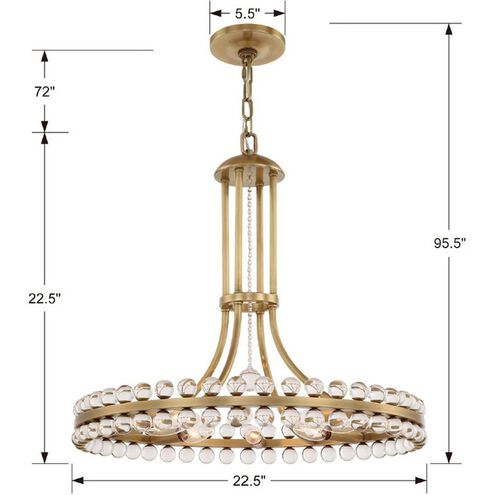 Clover 8 Light 22.50 inch Chandelier