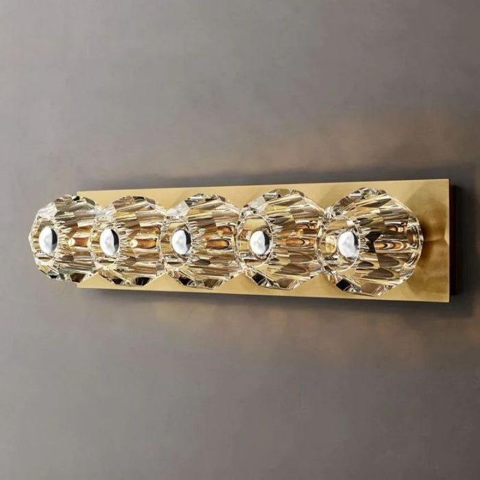 Crysball Clear Glass Linear Grand Wall Sconce