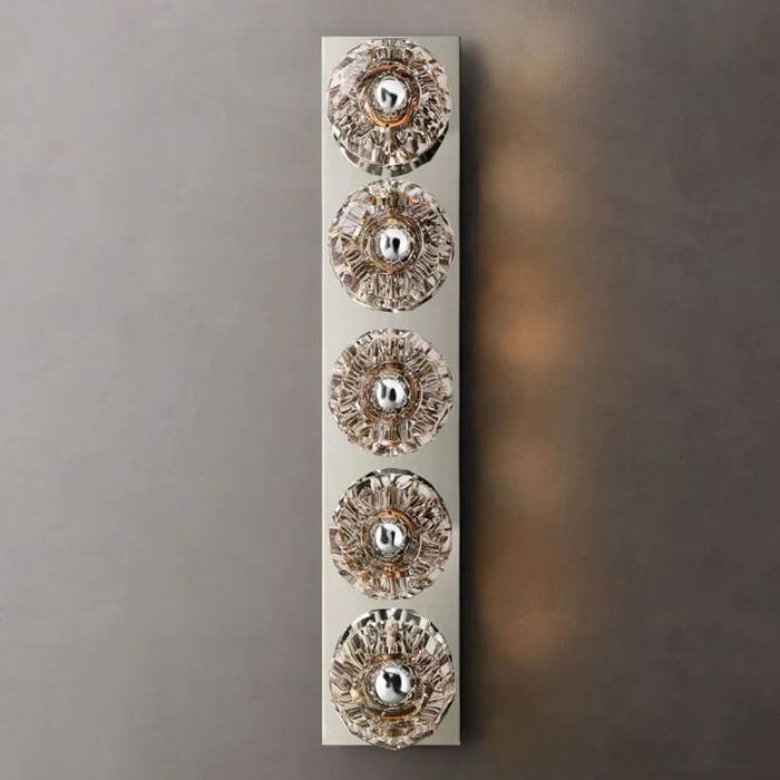 Crysball Clear Glass Linear Grand Wall Sconce