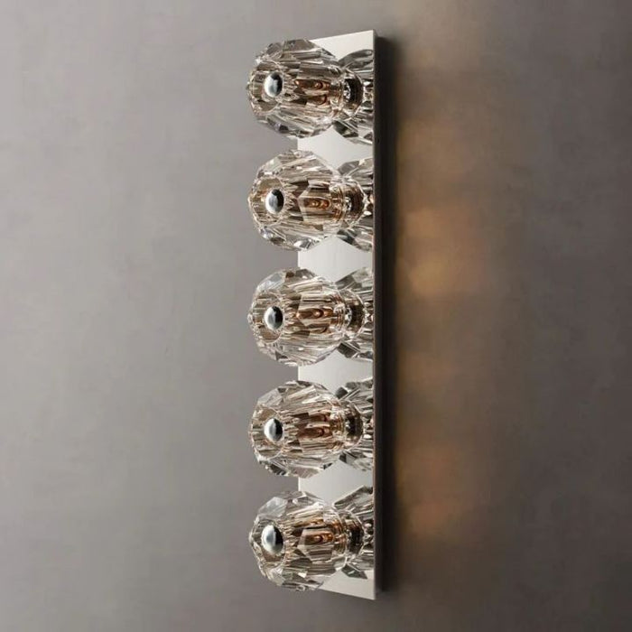 Crysball Clear Glass Linear Grand Wall Sconce