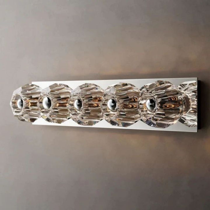 Crysball Clear Glass Linear Grand Wall Sconce