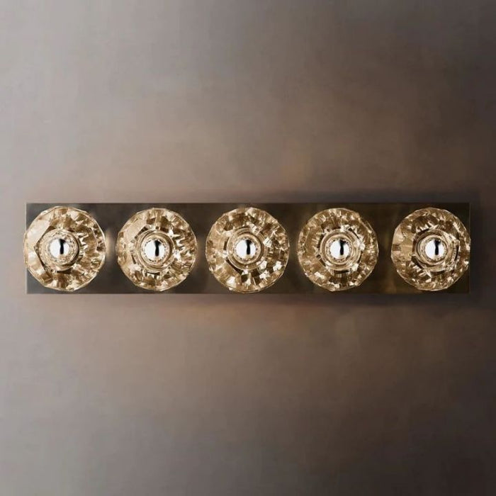 Crysball Clear Glass Linear Grand Wall Sconce