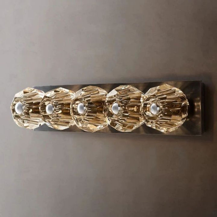 Crysball Clear Glass Linear Grand Wall Sconce