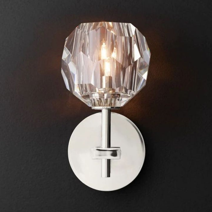 Crysball Clear Glass Short Wall Sconce