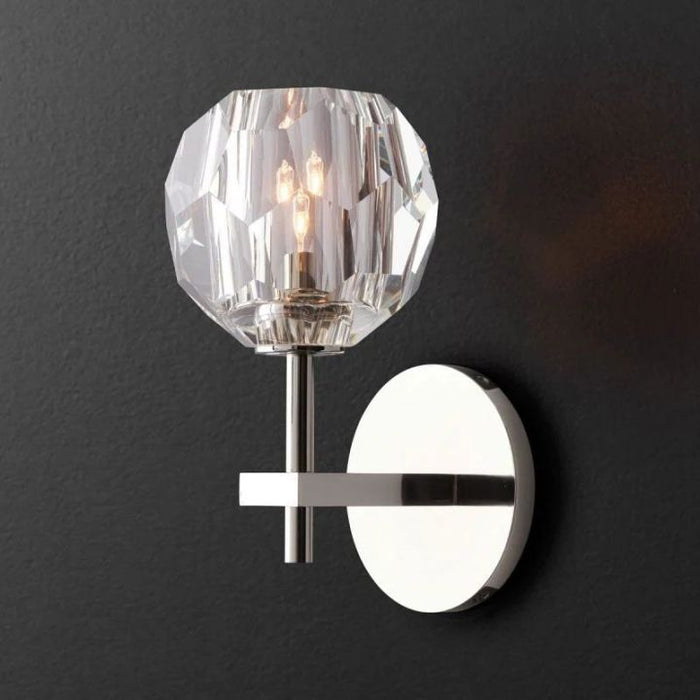 Crysball Clear Glass Short Wall Sconce