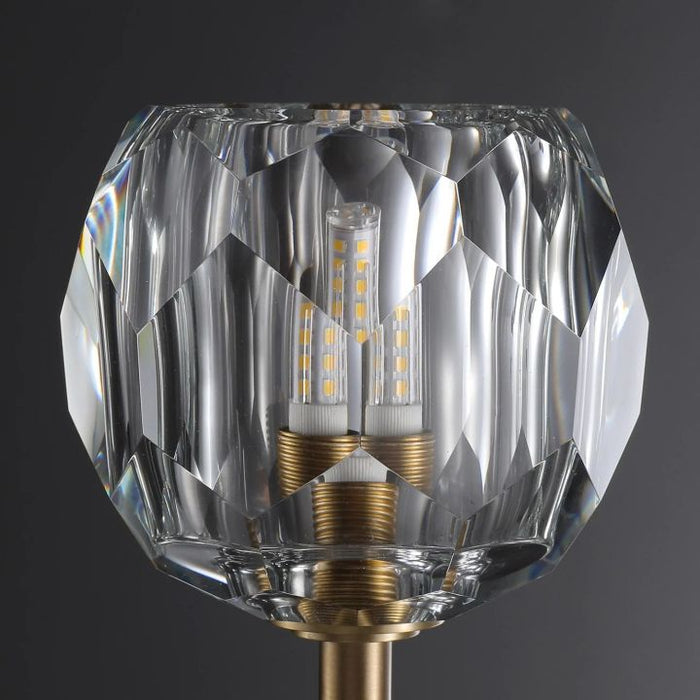 Crysball Clear Glass Short Wall Sconce