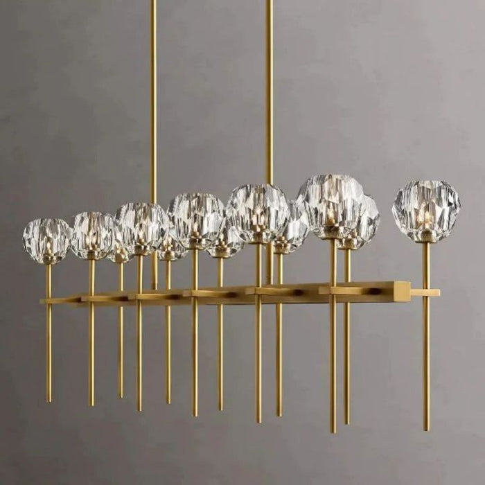 Crysball Double Linear Chandelier 60"