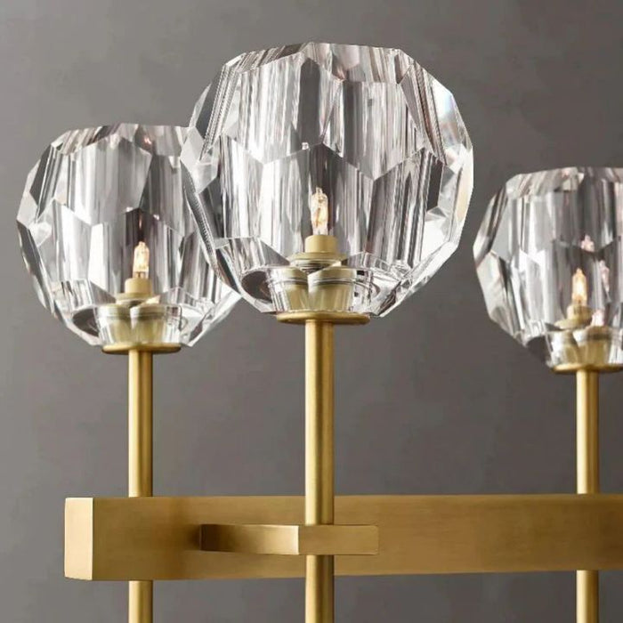 Crysball Double Linear Chandelier 60"