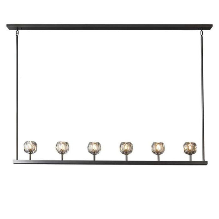 Crysball Glass Linear Chandelier 60"