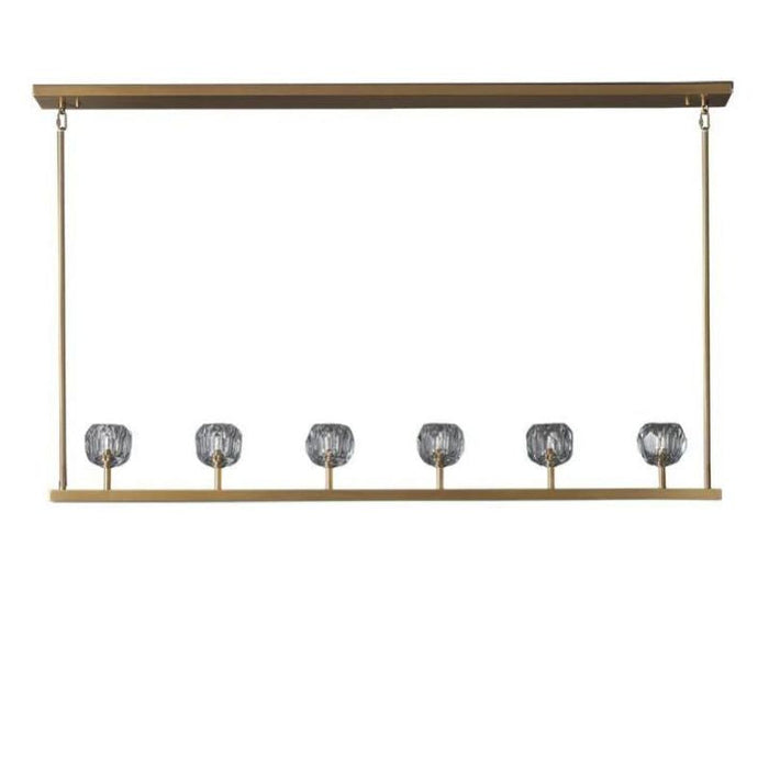 Crysball Glass Linear Chandelier 60"