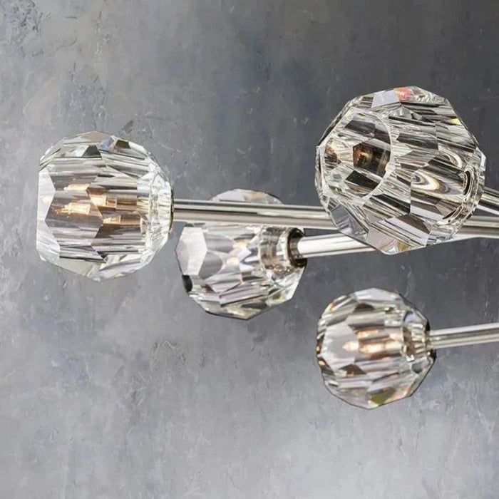 Crysball Glass Oval Chandelier 72"