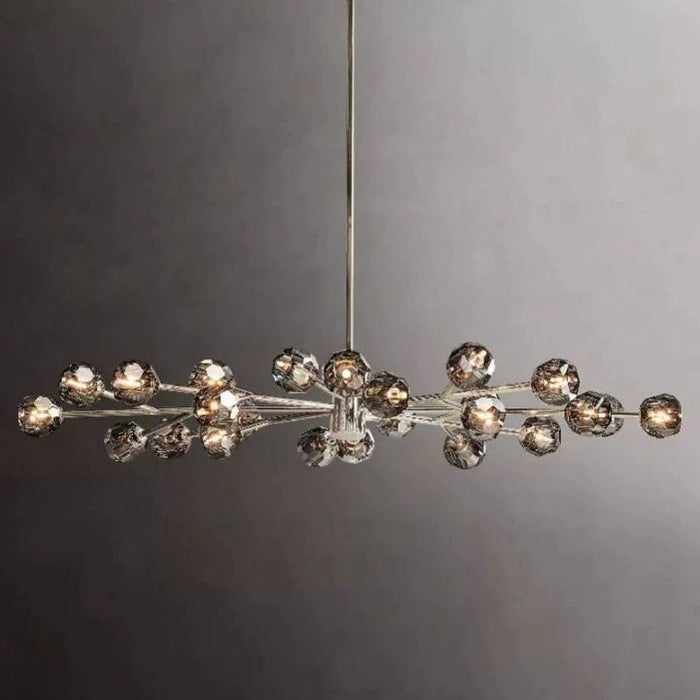 Crysball Glass Oval Chandelier 72"