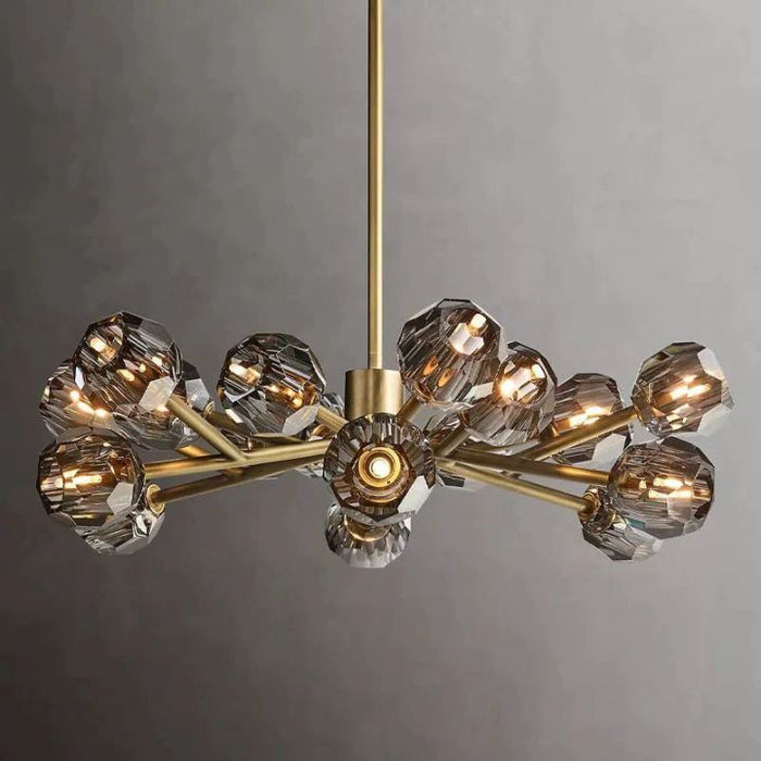 Crysball Glass Round Chandelier 36"