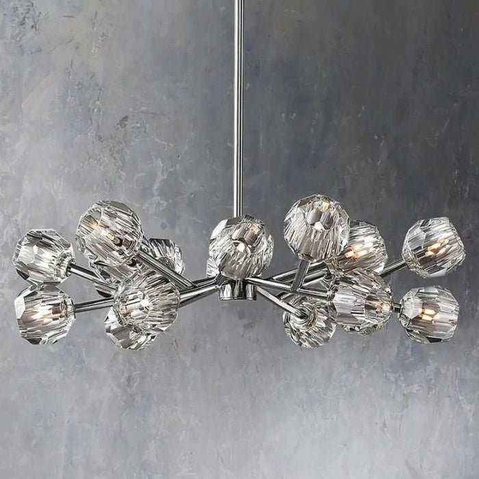 Crysball Glass Round Chandelier 36"