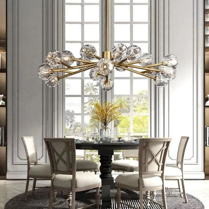 Crysball Glass Round Chandelier 48"