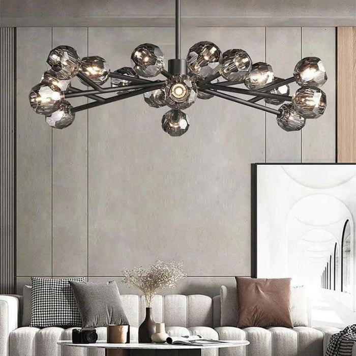 Crysball Glass Round Chandelier 48"