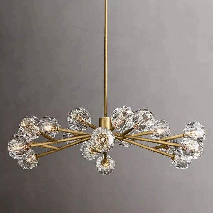 Crysball Glass Round Chandelier 48"