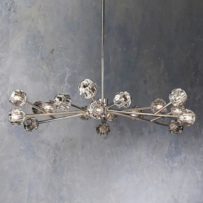 Crysball Glass Round Chandelier 60"