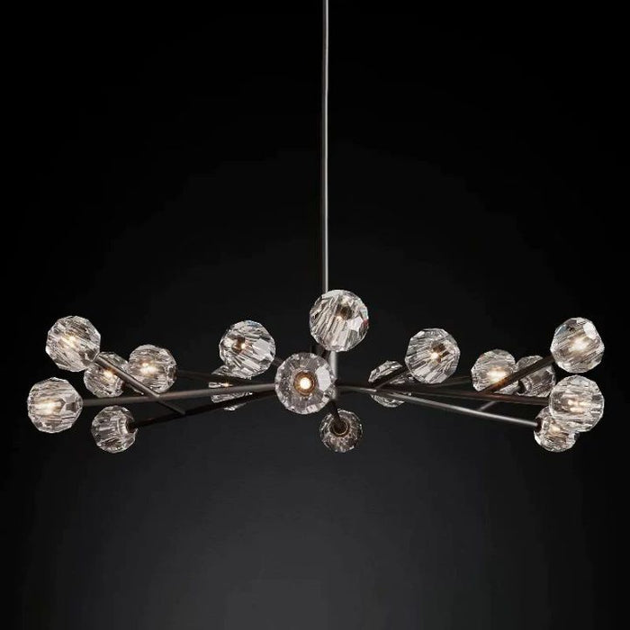 Crysball Glass Round Chandelier 60"