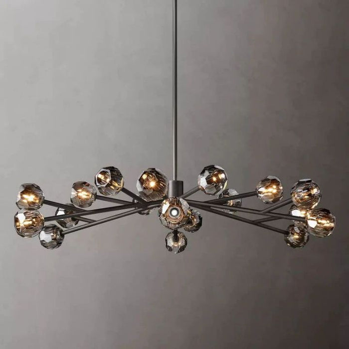 Crysball Glass Round Chandelier 60"