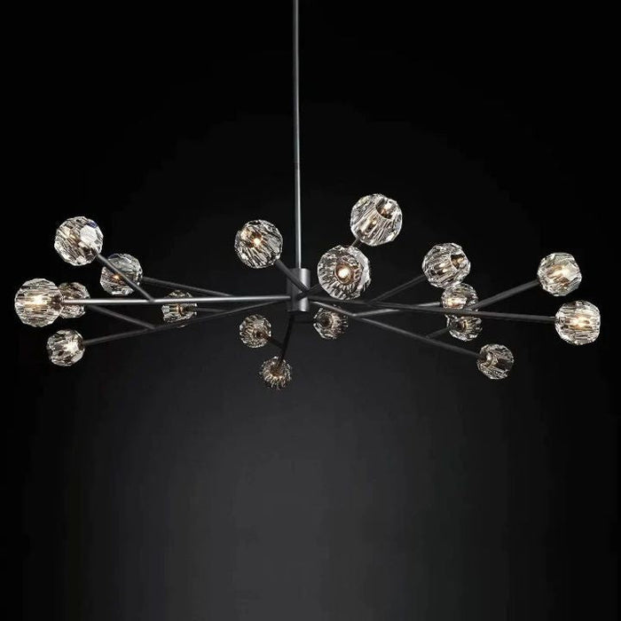 Crysball Glass Round Chandelier 72"