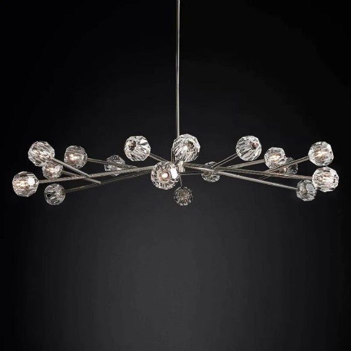 Crysball Glass Round Chandelier 72"