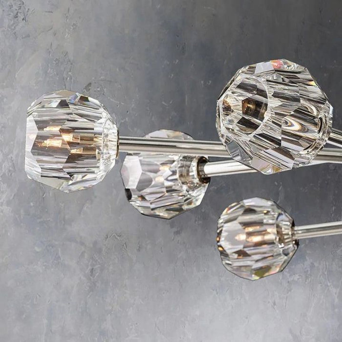 Crysball Glass Round Chandelier 72"