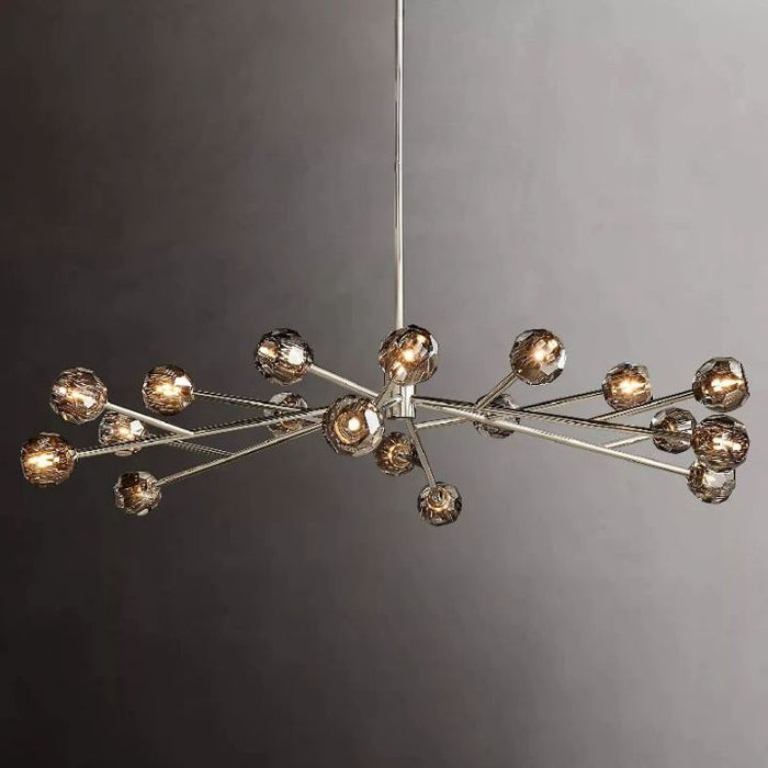 Crysball Glass Round Chandelier 72"