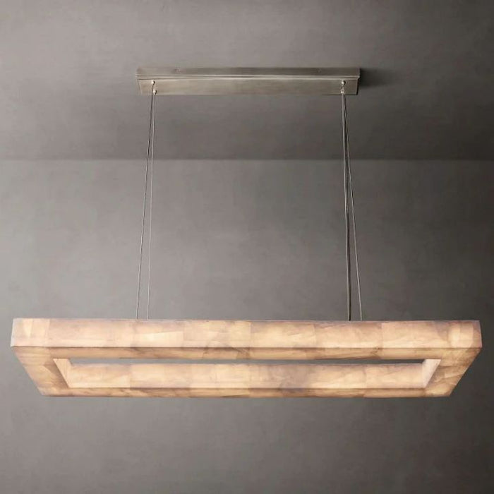 Derive Rectangular Calcite Chandelier 54"