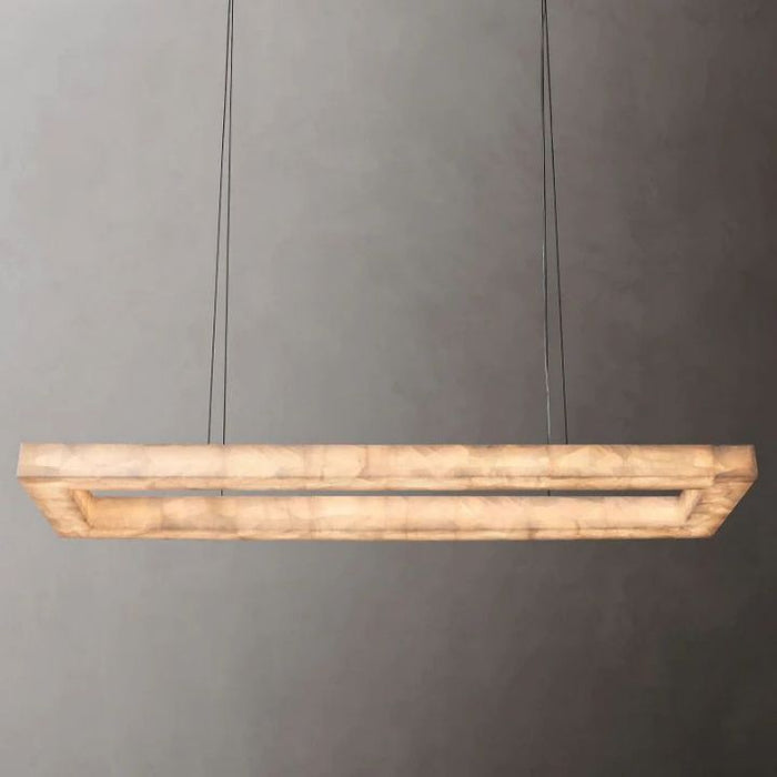 Derive Rectangular Calcite Chandelier 72"