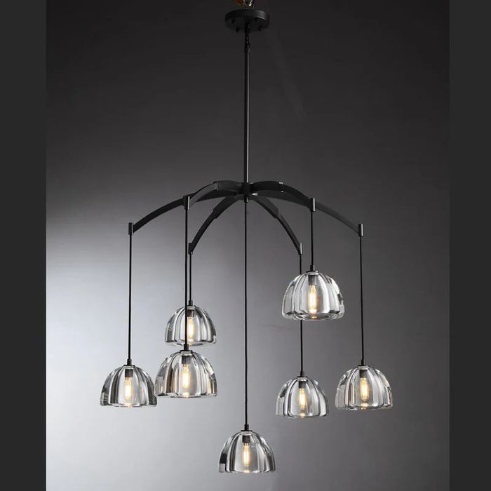 Swillo Modern Glass Round Chandelier 36'' 48" 60"