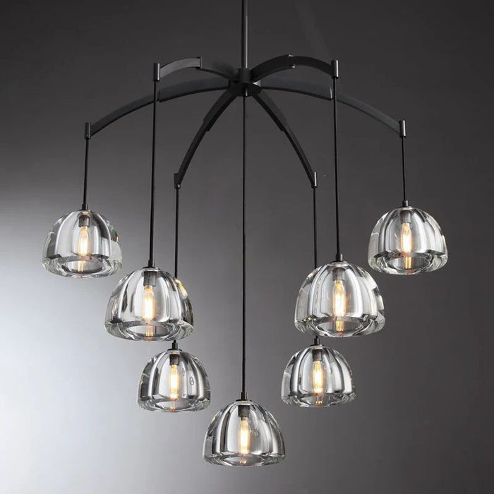 Swillo Modern Glass Round Chandelier 36'' 48" 60"